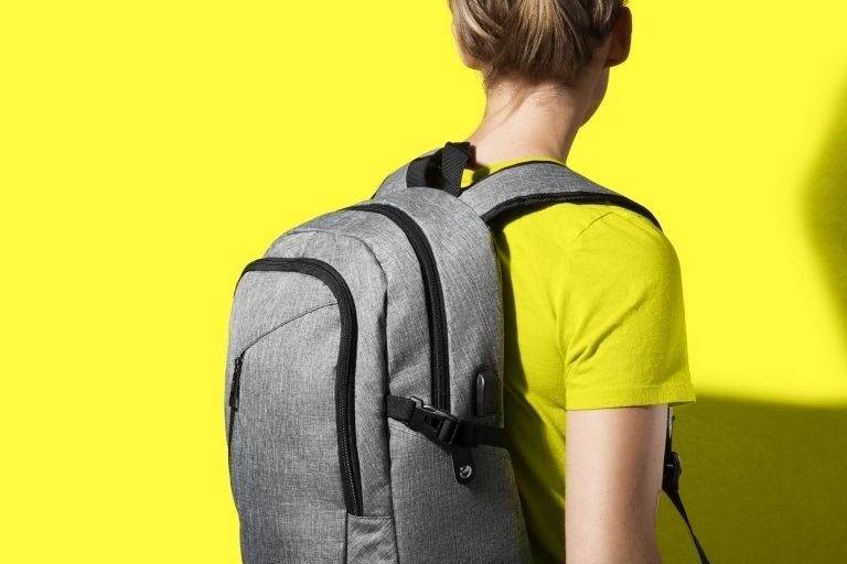 Model wearing the backpack