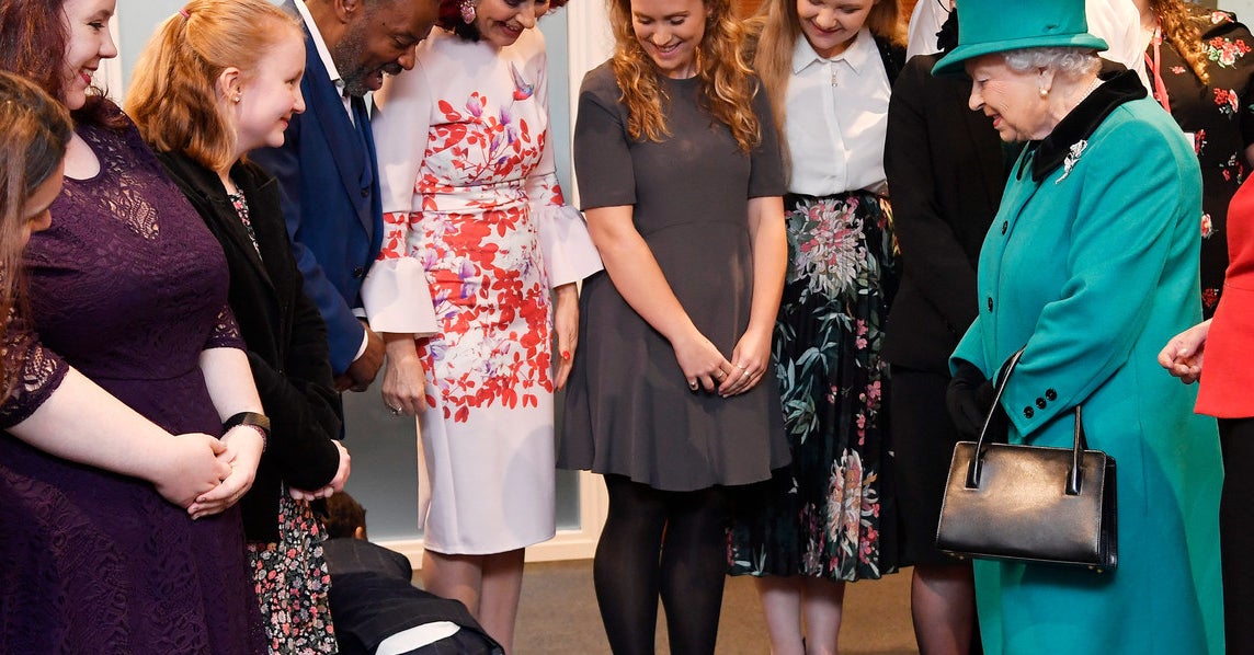 A Boy Got So Overwhelmed When He Met The Queen That He Hid And Crawled Away