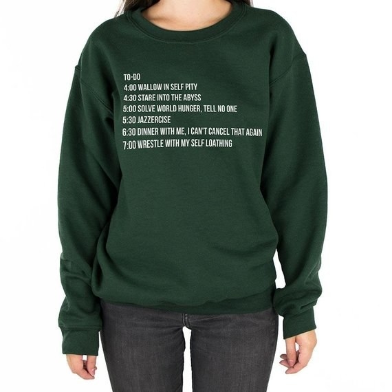 grinch schedule sweatshirt