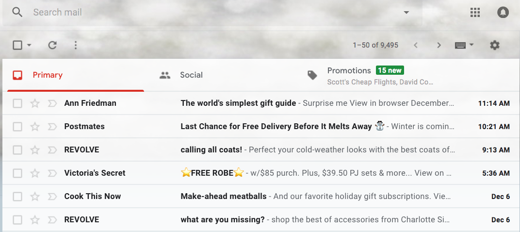 my socila and promotional mails are coming to Primary inbox in gmail