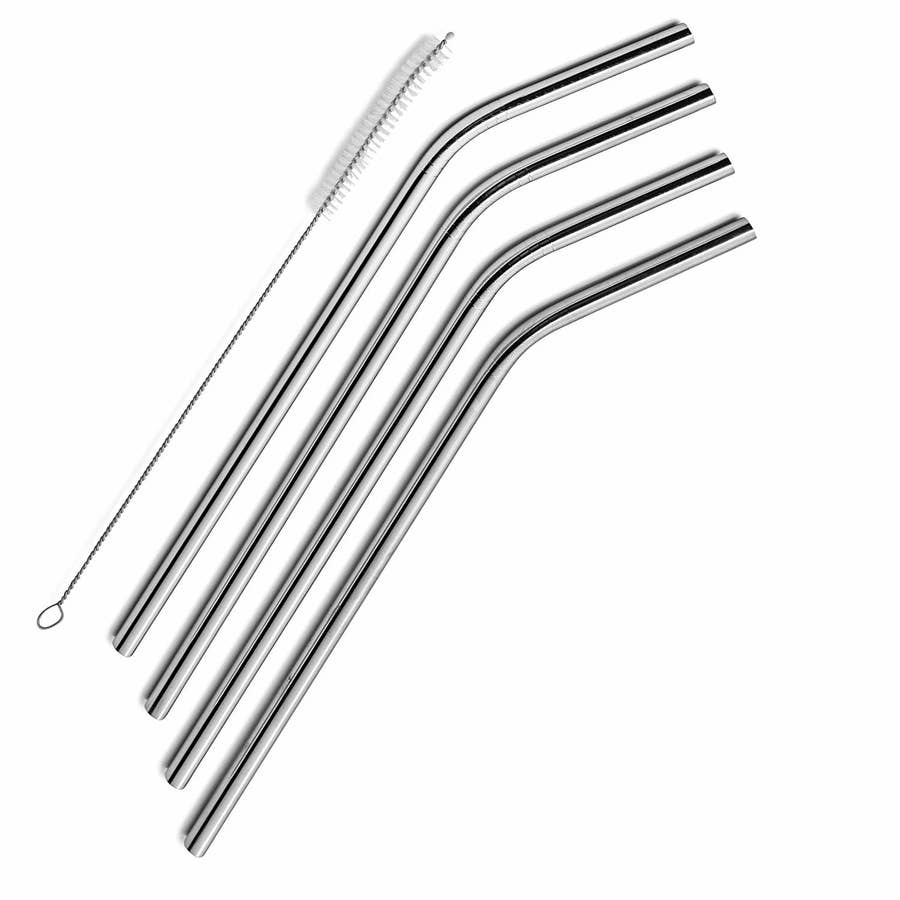 50 Pcs Silicone Straw Elbows Tips Rubber Metal Straws Tips Covers Reusable  Straws Soft Drinking Silicone Straw Tips Only Stainless Steel Straw with 2