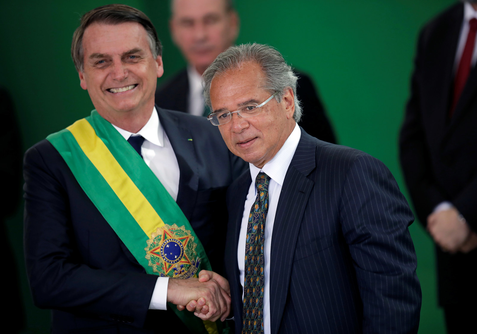 Bolsonaro e seu ministro da Economia, Paulo Guedes.