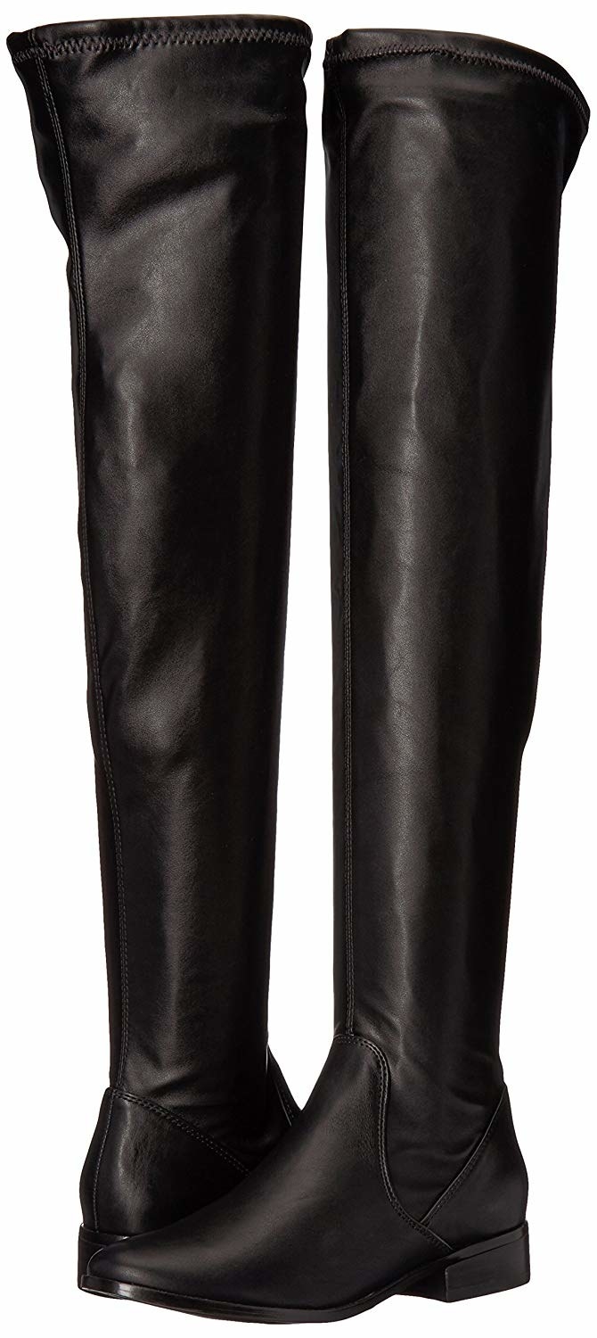 black over the knee boots amazon