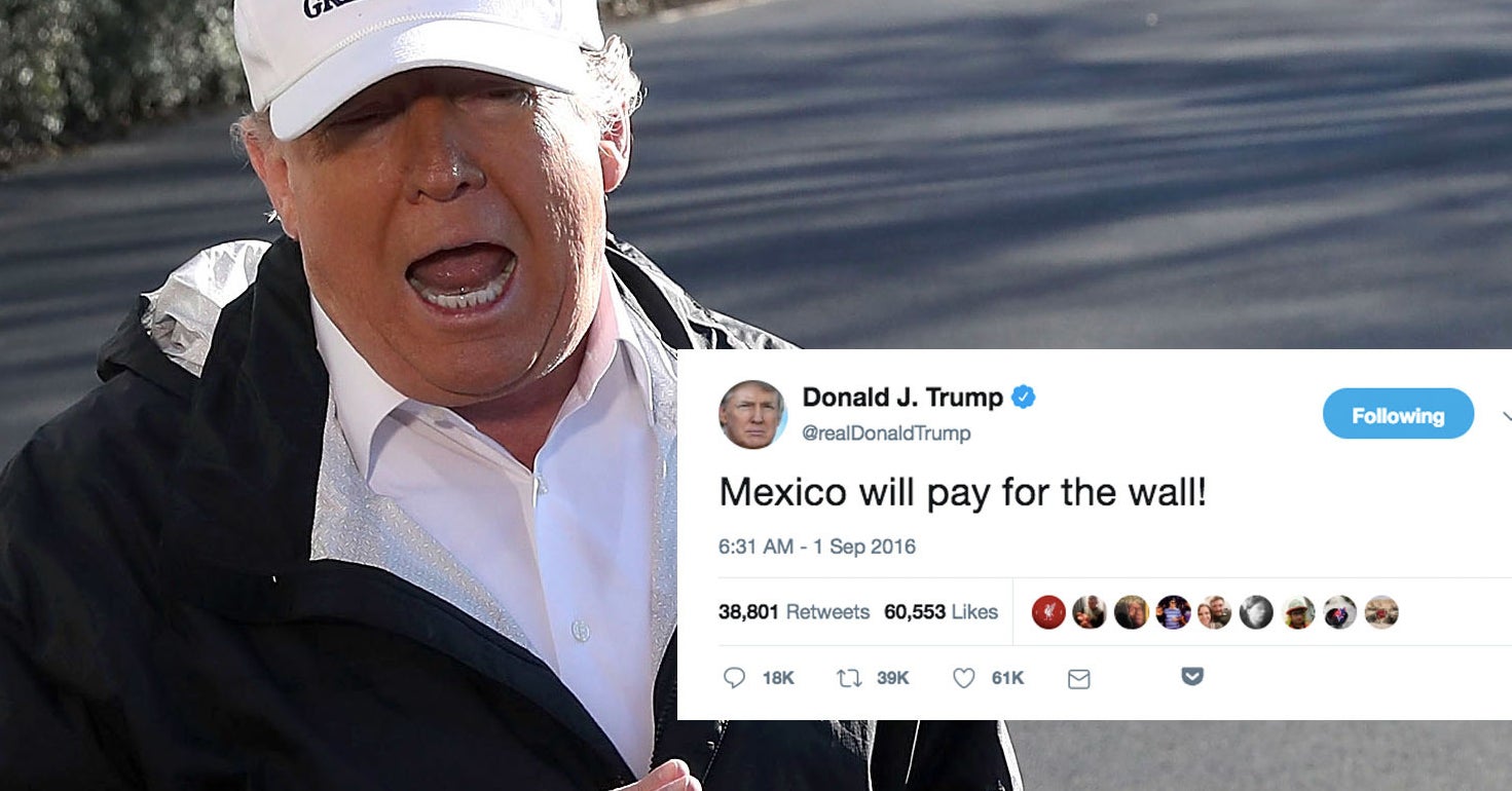 Trump Says Mexico Won't Literally Pay For The Wall