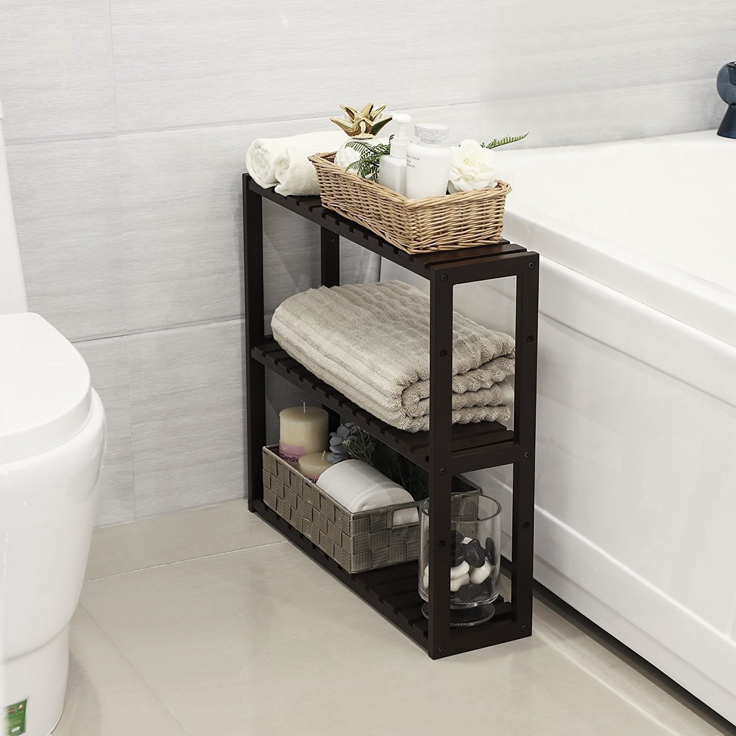 storage shelf bathroom