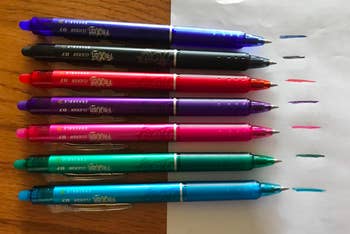 reviewer photo of the multicolored pens