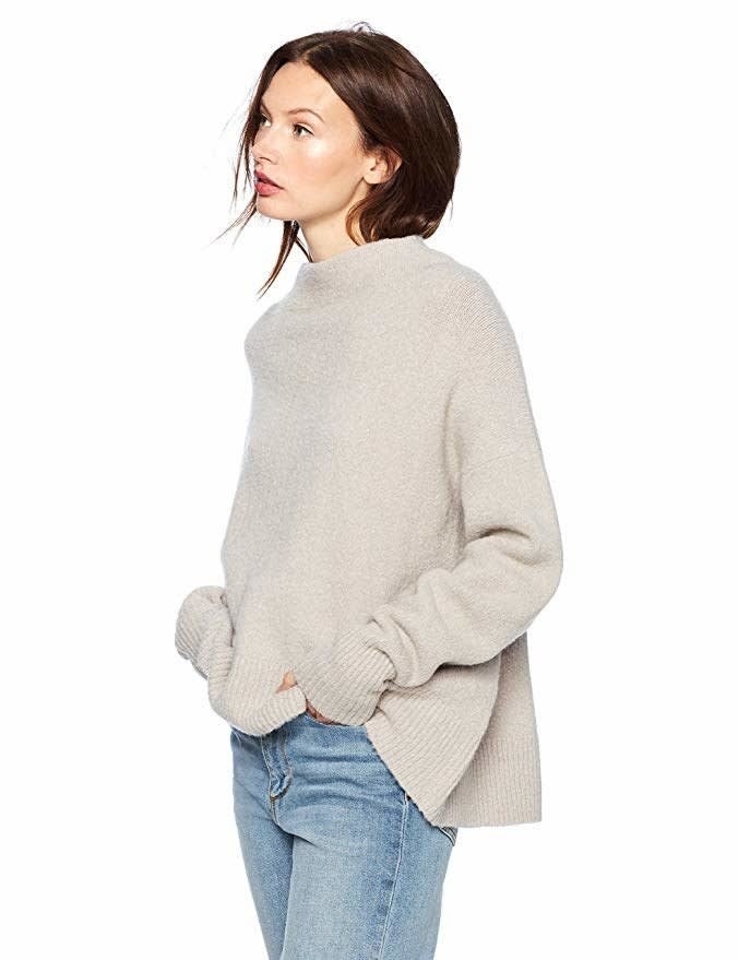 cream colored mock turtleneck