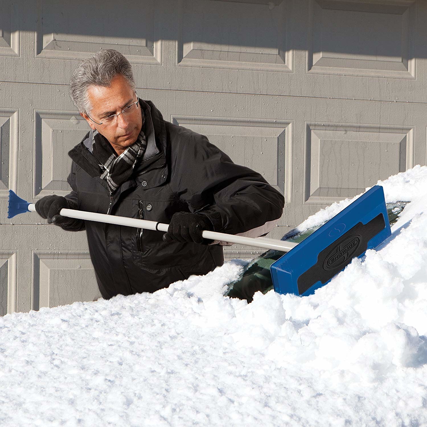 Promising review: "I have a Jeep Grand Cherokee and with how much snow we tend to get where I live, this is a must. Had one that I kept in my garage to help me clear off my Jeep after a snow storm, but when I am at work, I was stuck using my regular snow brush. So I ordered a second one to make it easy for me at work too. This works great, holds up well and makes it so much easier to push the snow off my roof!" —StevenGet it from Amazon for $13.99.