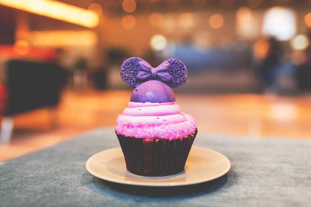 What it is: Strawberry cupcake filled with purple sprinkles and topped with lavender buttercream and purple Minnie earsWhere to get it: Contempo Café at Disney’s Contemporary Resort