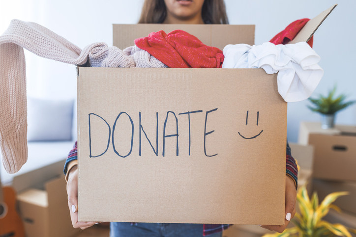 Of course you can donate clothing! Anything from T-shirts and coats to shoes and accessories are accepted. As a general rule, you only should donate clothing that's actually wearable, e.g,. all items should be washed and free of stains, holes, and rips.