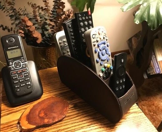 A reviewer&#x27;s remotes in the organizer