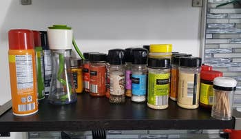 reviewer photo of a collection of spices on a shelf