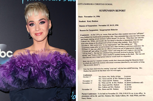 Katy Perry Pretended A Tree Was Tom Cruise And Got Suspended For \