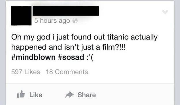Okay, Gen Z probably know about the Titanic. I mean, definitely. Sorry!