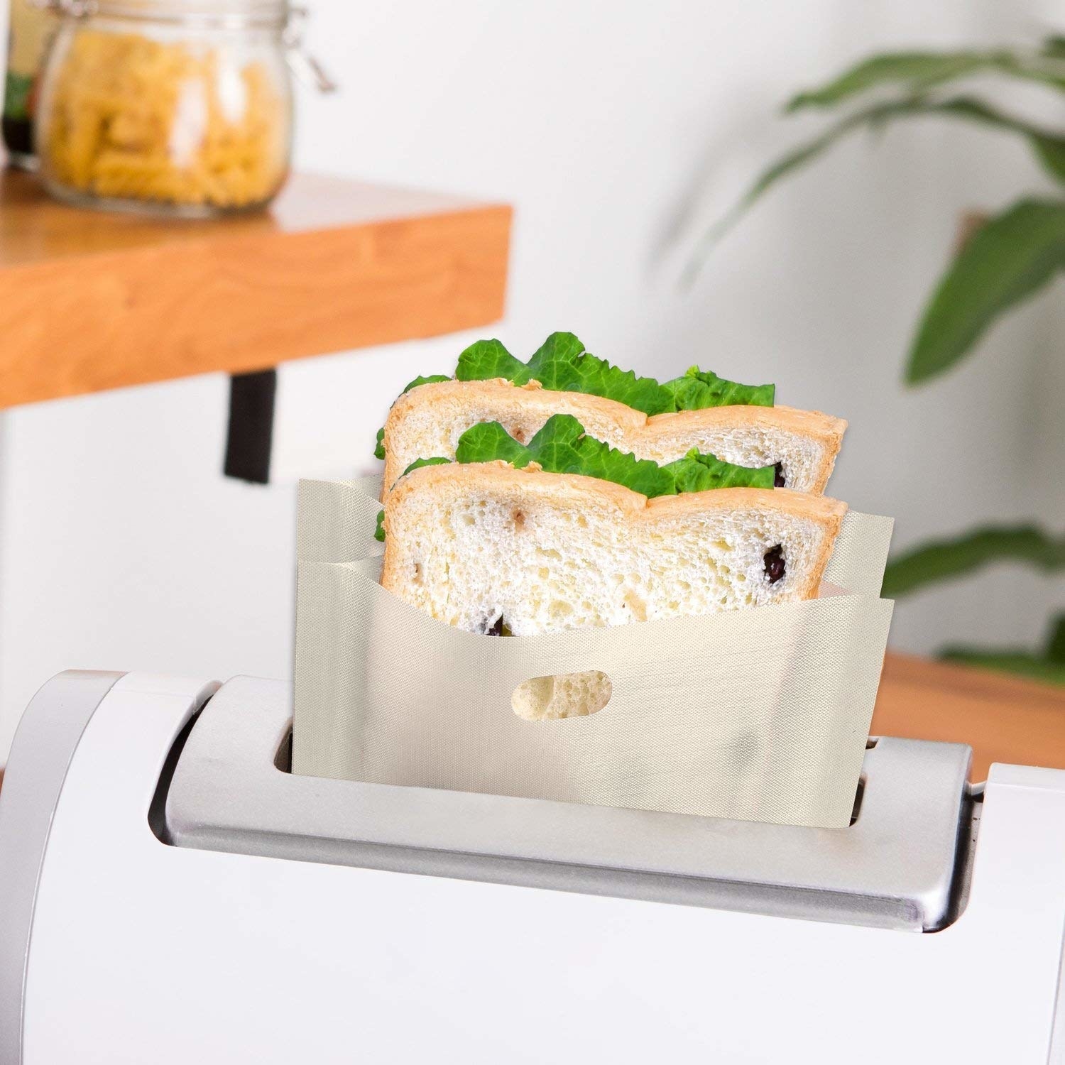 These are also a great way to prevent cross-contamination when there's a gluten-free member in the home. Each bag can be washed with soap and water and used up to 100 times. Promising review: "These work perfectly! They make it super easy to remove toast/bagels from the toaster without burning my fingers. Also, NO CRUMBS! I was so frustrated with constantly trying to clean all the crumbs out of my toaster. I finally decided to get a new toaster and use these to catch any crumbs. It works wonders! They keep my toaster clean, help make perfectly toasted bread/bagels, and they're reusable! These things are awesome!" —Kim S. Get them from Amazon for $5.45.