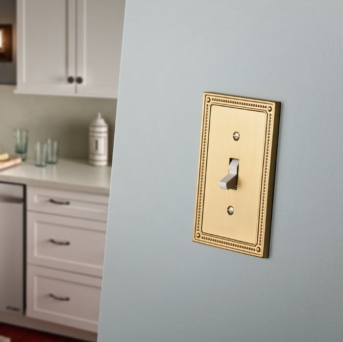 This is a change that takes only a few minutes: unscrew the old, and screw on the new! Promising review: "Feels quality, not flimsy. Installed in a bathroom and adds a nice classy vintage touch to my switch. The metal is not highly reflective, closer to a brushed look. Great for disguising fingerprints and blends in with other non-reflective metal hardware. When the light switch is frequently the first thing someone looks at and reaches for in a room, having a quality cover like this gets noticed and enhances a room very easily. I can't believe I'm still writing about how much I enjoy a light switch cover." —Tom Generic DudeGet these on Amazon: the light switches for $3.96 each (four colors) and the outlet covers for $4.84 each (four colors).
