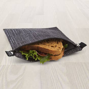open bag with sandwich inside