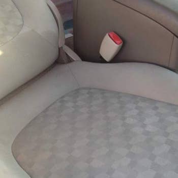 The same car seat upholstery without a stain