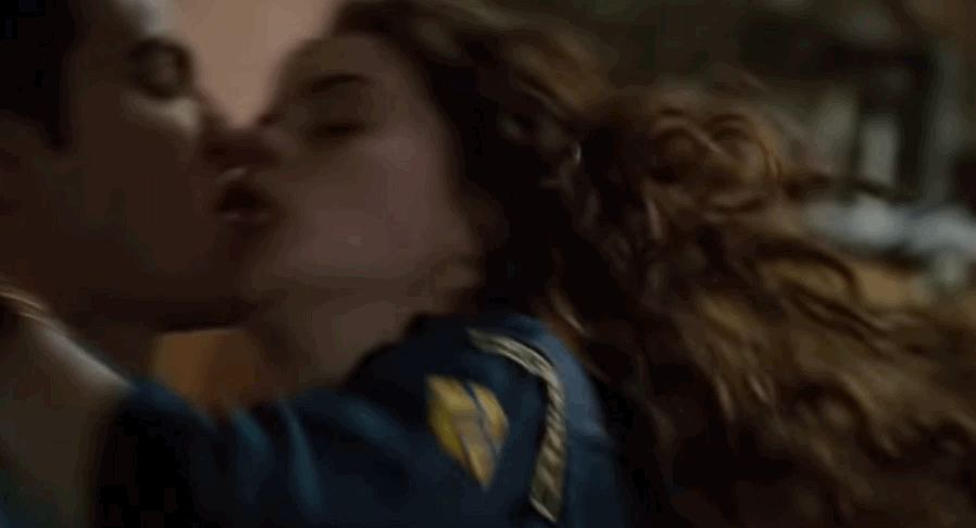 "Almost every sex scene has people plowing through the front door, making out, crashing into things throughout the house, leaving a trail of clothes until they reach the bedroom where the guy throws the girl on the bed and crawls on top of her."—harli