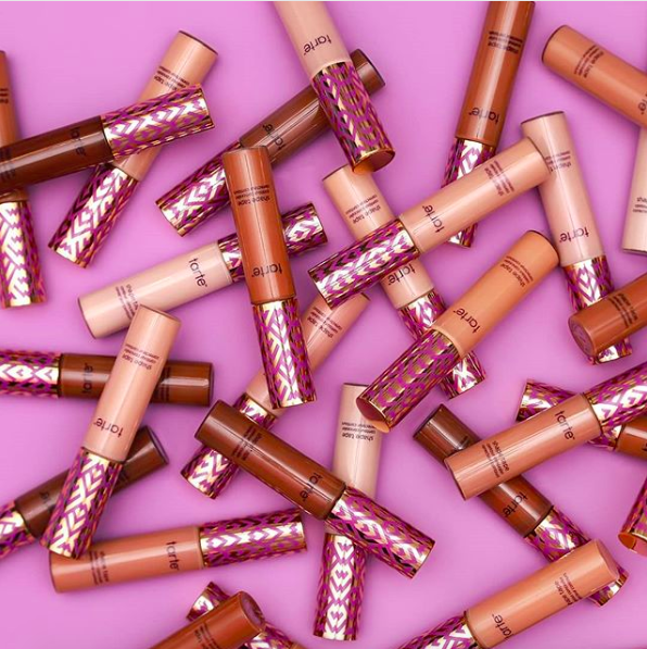 various colors of the concealer in a pile