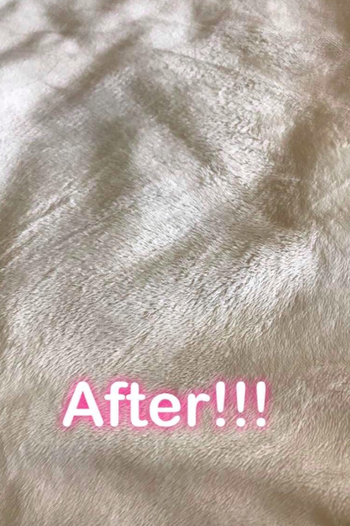 after which shows the blanket restored like new