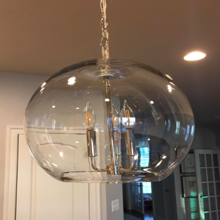 Reviewer's picture of sparkling clean light fixture 