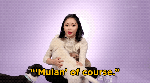 LC: Mulan, of course. “I’ll Make A Man Out Of You," Mulan, Mushu. Not a princess, but in the family.