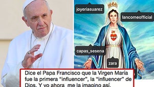 El Papa Francisco dijo que la Virgen María fue la primera 'influencer' de la historia y Twitter se le fue encima