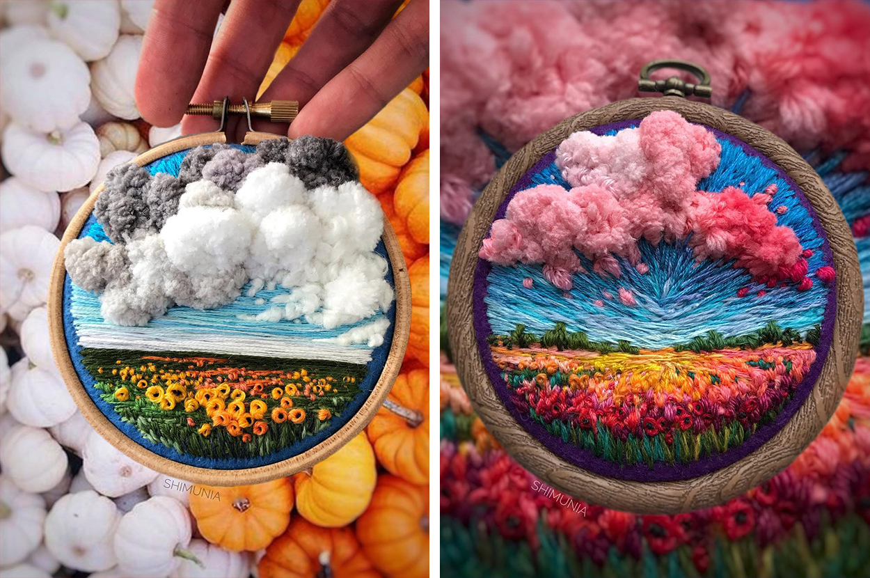 This Russian Artist Creates Beautiful Embroidery Landscapes