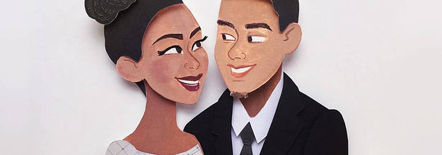 Unique Disney Couple Caricature | Unique Gifts From Photos