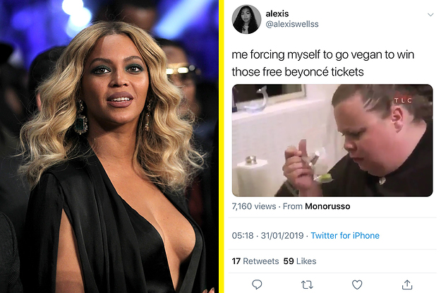 Beyoncé Is Offering Fans Concert Tickets To Go Vegan And Twitter Is Reacting Exactly How You'd Expect