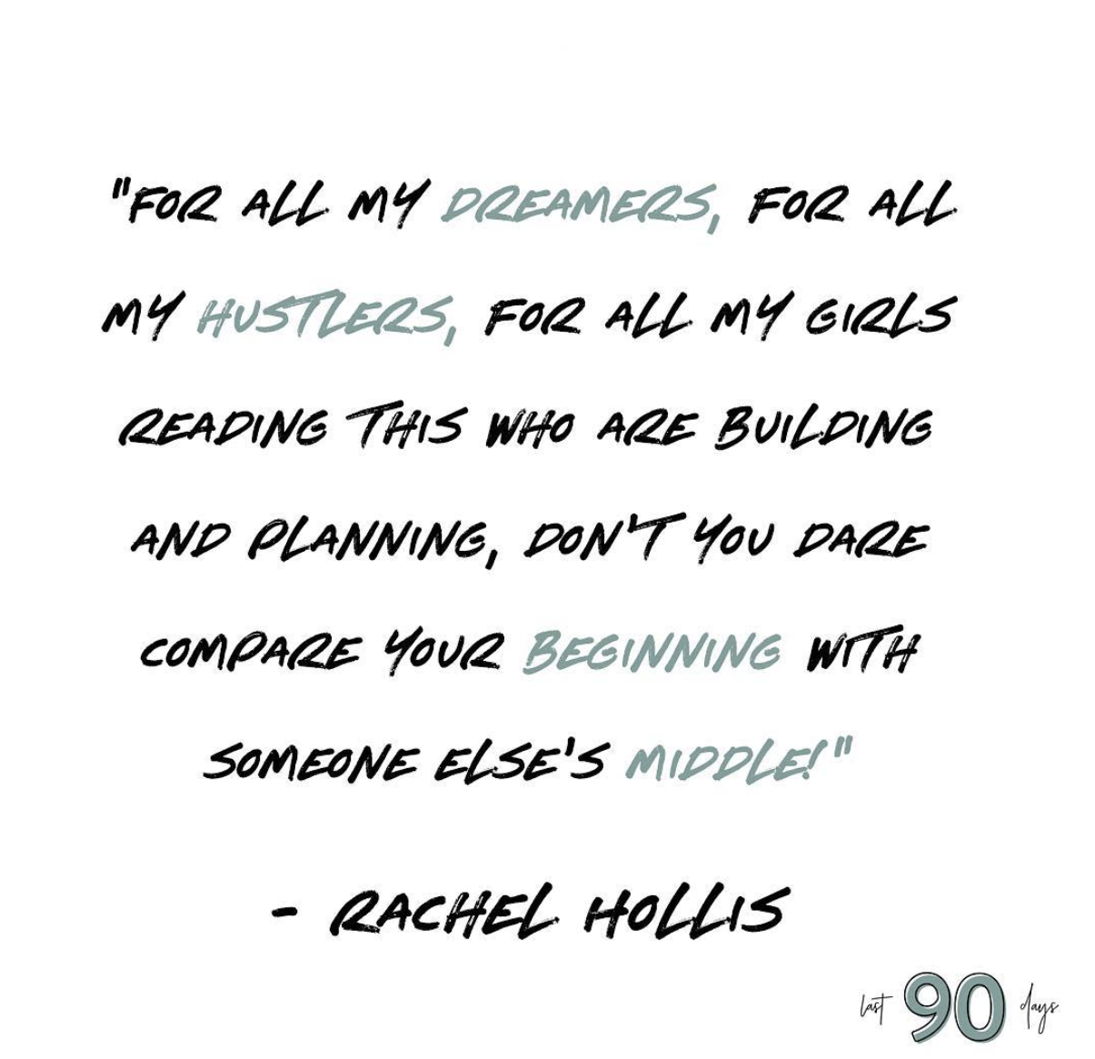 goal board rachel hollis quote  never break promise