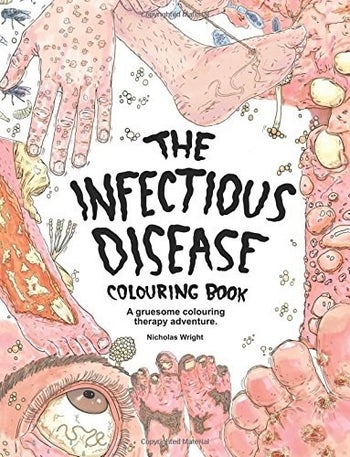 coloring book cover with body parts all over it 