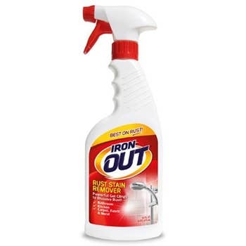 A spray bottle of iron out