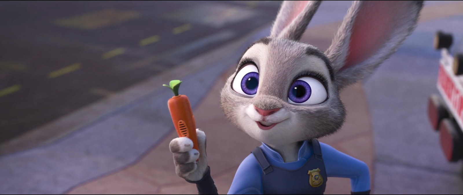 Judy Hopps from Zootopia holds a carrot