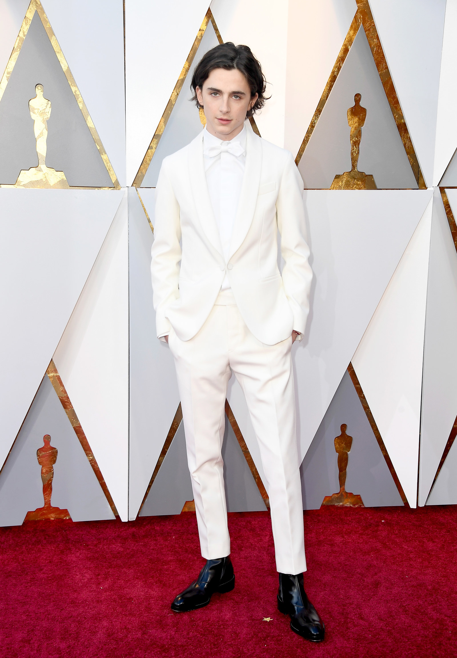 Timothee Chalamet wore a Louis Vuitton harness at Golden Globes