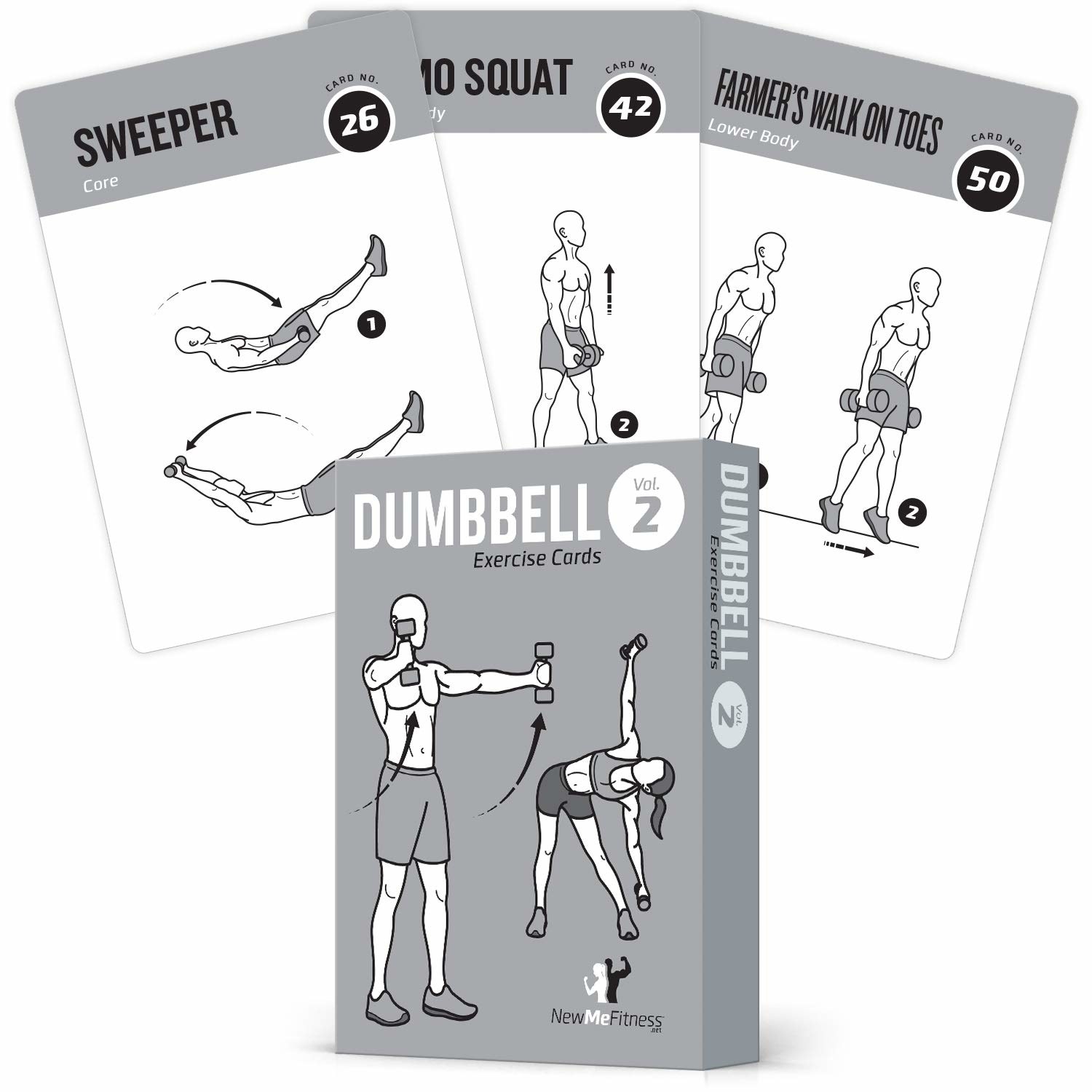 the exercise cards which come in a deck and have various illustrations of workouts on them