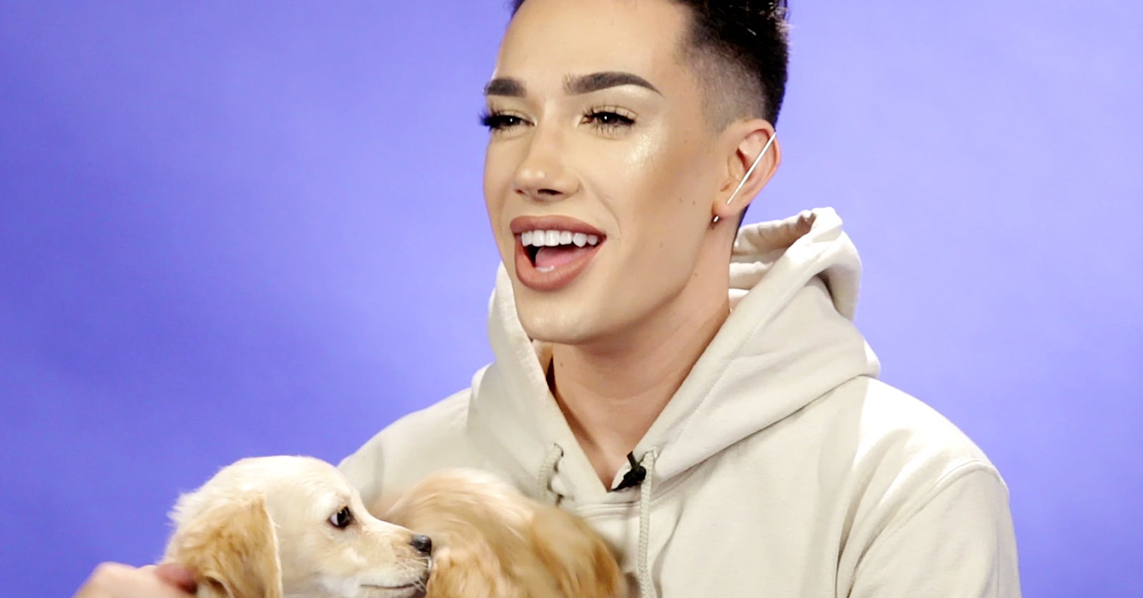 James Charles Played With Puppies While Answering Fan Questions
