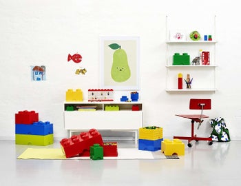 A room filled with the Lego storage containers