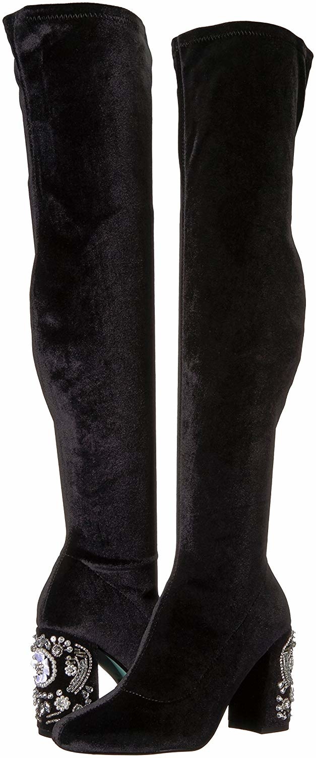 black over the knee boots amazon