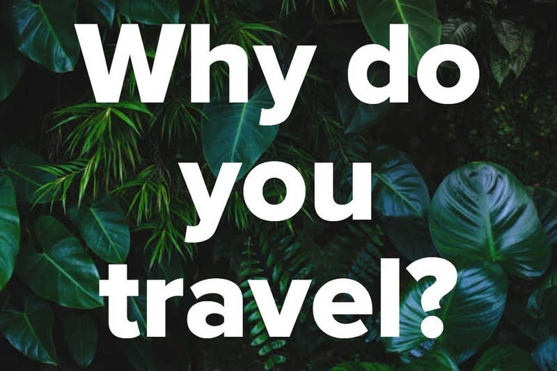 Why do you travel?