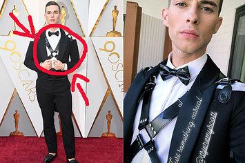 Adam rippon wearing discount a moschino suit