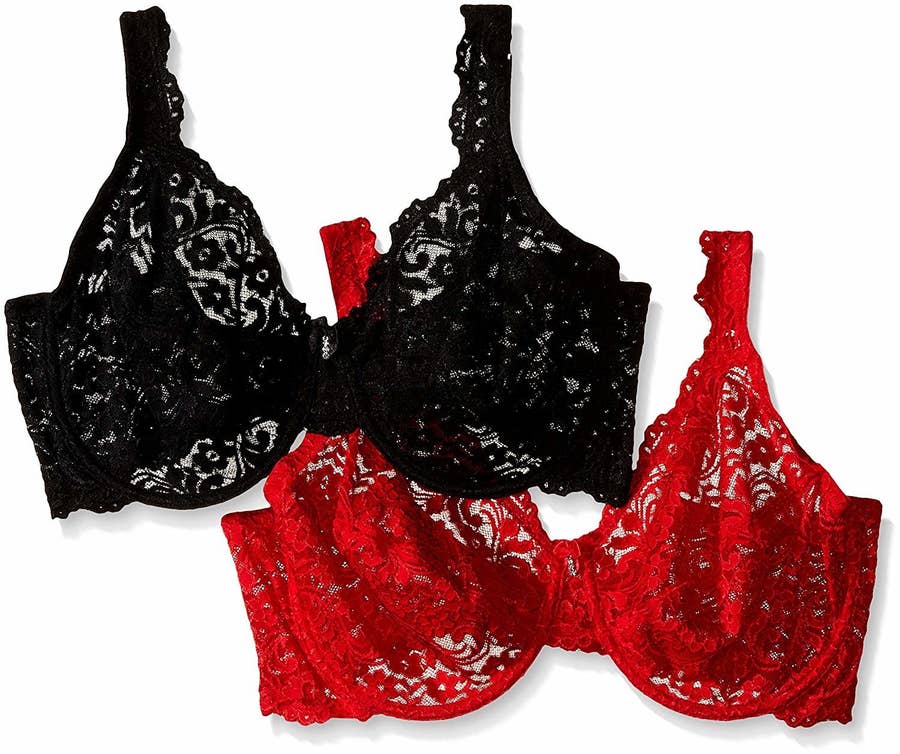 Buy FEELS LIKE CONTENTMENT RED AND BLACK BRA COMBO for Women