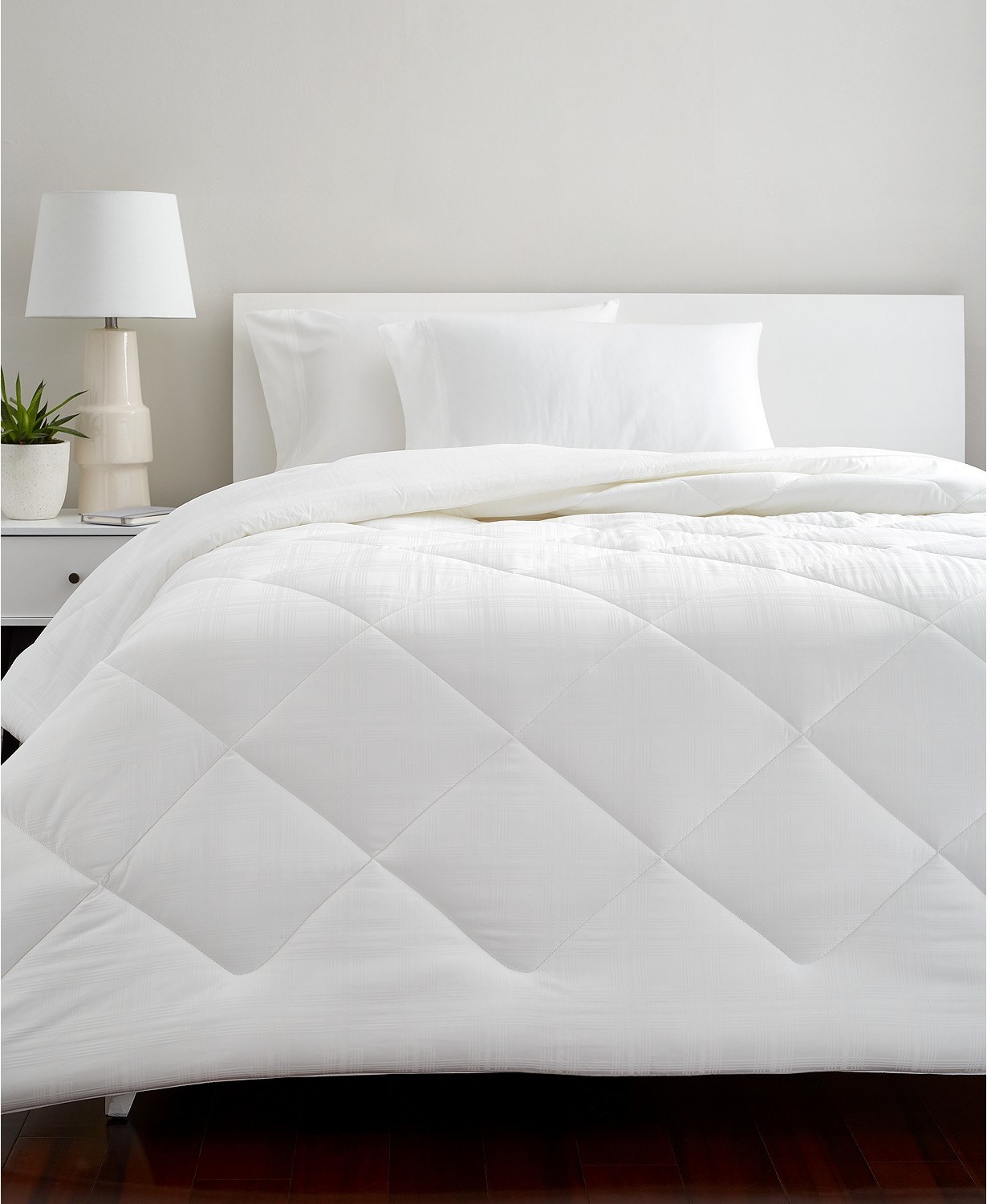 Promising review: "This is a great lightweight comforter, but don’t let its weight fool you. It will definitely keep you nice and toasty during the winter months. It’s a great comforter if you’re looking for something to keep you warm without weighing you down. I definitely think this is a comforter that can be used year-round. It’s light enough to be used in the summer, yet provides enough heat to keep you warm in the winter. It fits my queen sized bed nicely. Overall it’s a really comfortable blanket, and I hope they add more styles and color options to choose from." —Dee1987Get it from BuzzFeed's Goodful line, sold exclusively at Macy's for $121.99+ (originally $175+, get an extra 20%-off with code LOVE, available in twin—king).