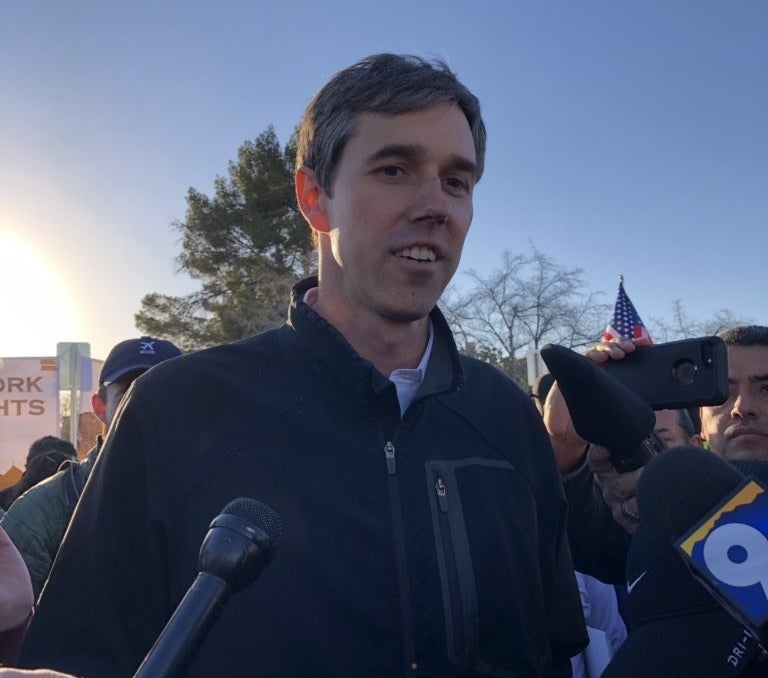 O'Rourke on Monday evening in El Paso.