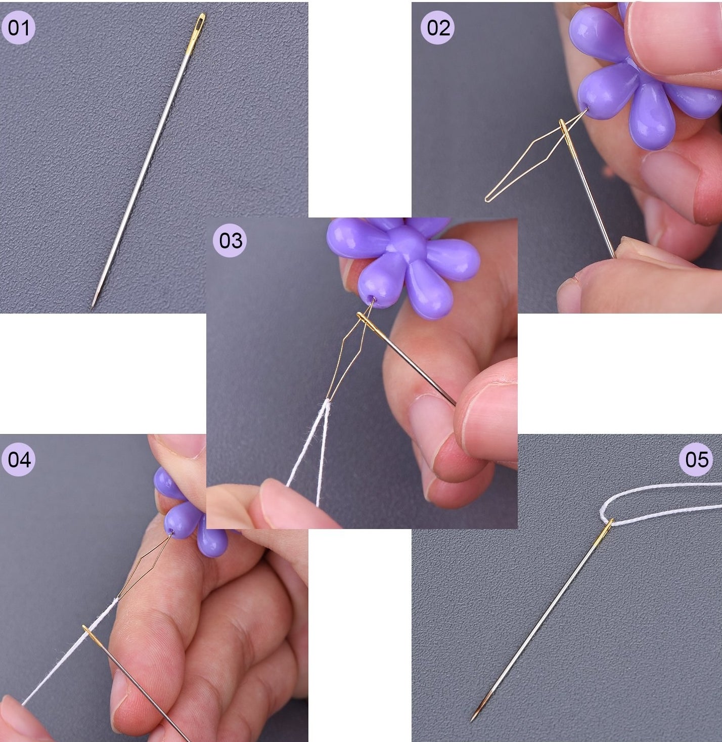 These'll be so much easier to hold than the flimsy coin lookalikes that come in most sewing kits.Promising review: "The flower portion made it easy to hold and the wire is better secured than any of the little silver cheap ones that you pay for in stores and sometimes are not sturdy enough to thread even one needle without breaking! These are inexpensive for the number you get, easier to locate in your sewing box or on your work table because of the bright colors of the flowers, and they are easier to handle than the flimsy silver threaders. I highly recommended them and have given several away to family members who sew." —IamshelmoreGet them from Amazon for $6.99.
