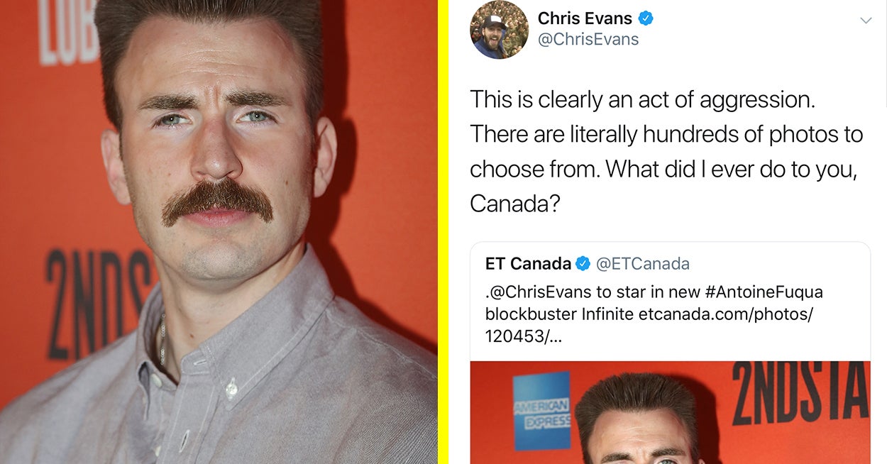 I Can't Stop Laughing At Chris Evans' Reaction To This Photo Of Him