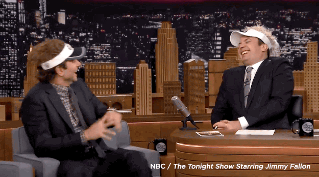 JF: I laugh so many times on my show. Will Ferrell is always fun.Bradley Cooper and I did an interview where we couldn't even finish the interview because we were laughing so hard. We were wearing these dumb wigs and we were talking about something kinda serious, and it was just like if you're in school or church and you just can't stop giggling. We'd try to restart and edit it, and we couldn't get it together. I think the interview is like 25 minutes long of us just laughing. It's on YouTube and it's pretty ridiculous.