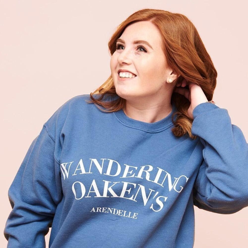 "YOO-HOO, BIG SUMMER BLOWOUT!" is what you won't be able to help shouting at anyone who notices your fun sweatshirt. Fellow Frozen fans will surely call you out on this tribute to Wandering Oaken's Trading Post (and sauna!).Get it from My Oh My Supply Co. for $37 (available in sizes S–2XL).