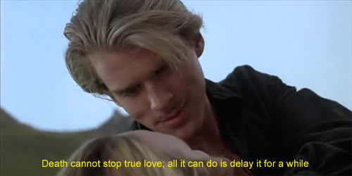 The Princess Bride is a romantic, funny, fairytale with some many quotable moments it's bananas. Whatever you're looking for in a movie, this one will have it and then some. Also, Cary Elwes 😍.You can rent it on Amazon Prime or iTunes.
